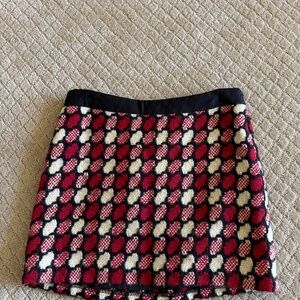 Milly short red white black mini skirt Size 0